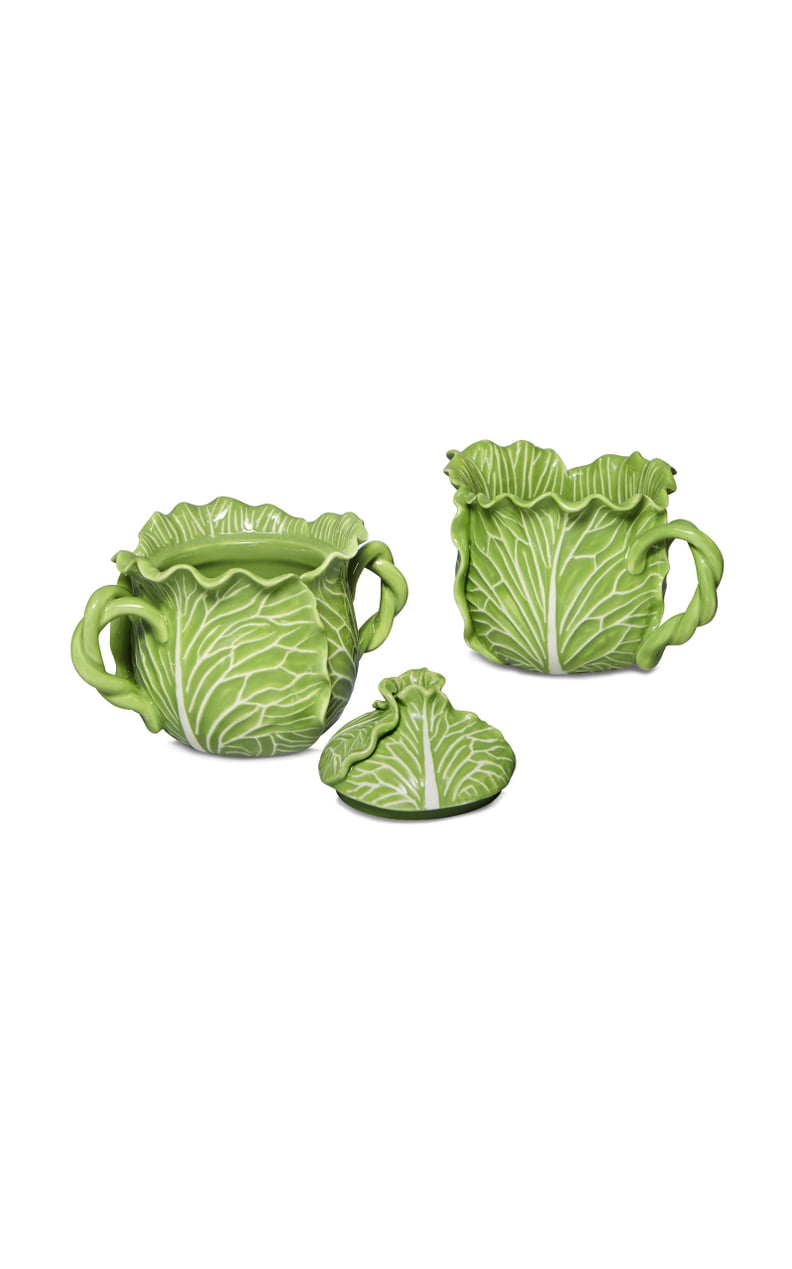 Lettuce Ware Sugar and Creamer