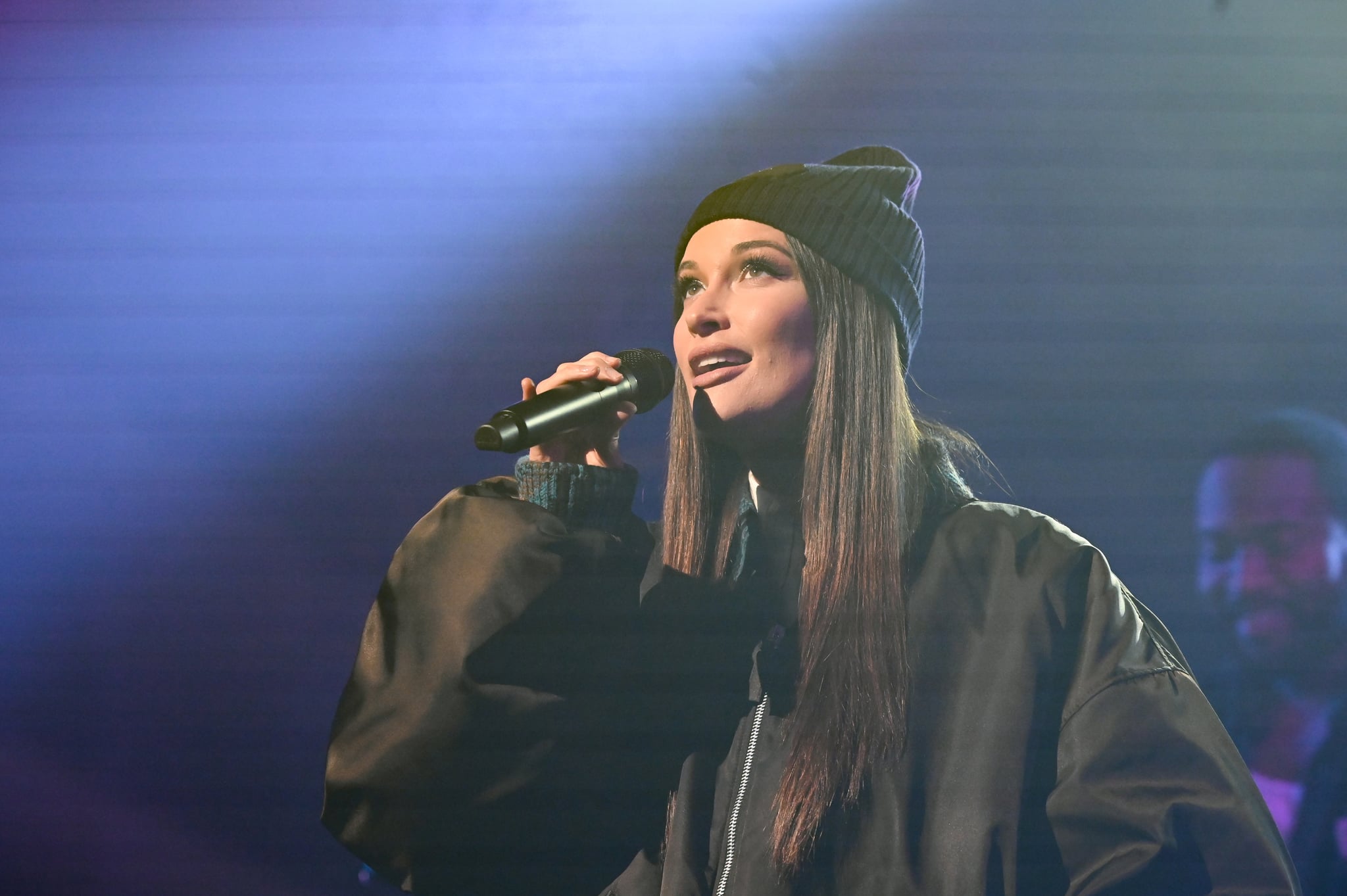 NEW YORK - OCTOBER 18: The Late Show with Stephen Colbert and musical guest Kacey Musgraves during Monday's October 18, 2021 show. (Photo by Scott Kowalchyk/CBS via Getty Images)