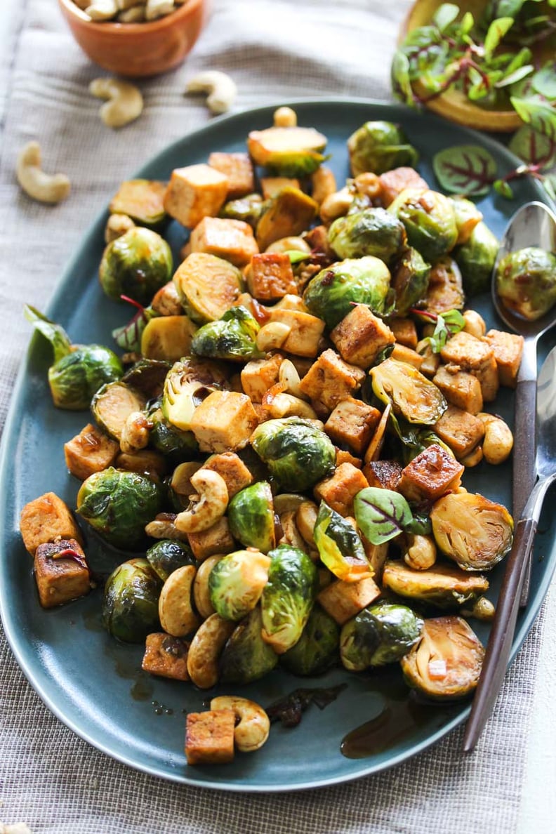 Sweet-and-Sour Tofu and Brussels Stir-Fry