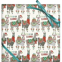 Holiday Llamas Flat Wrap