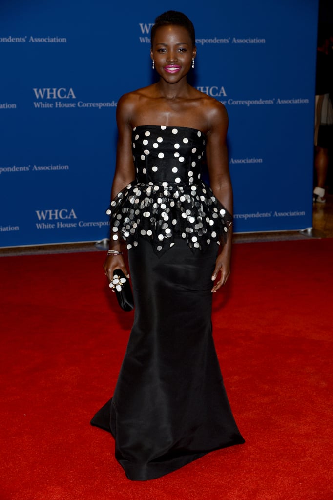 Lupita Nyong'o dazzled in a strapless gown.