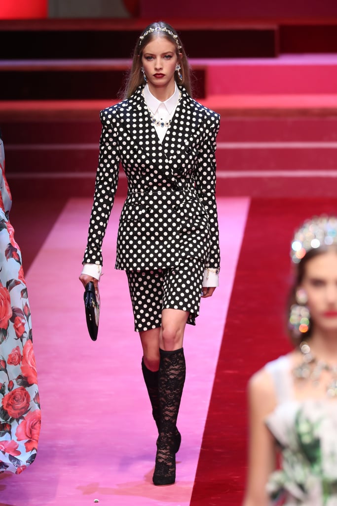 We'd love to see Kate add a new blazer to her closet in the D&G print she obviously already approves of. We can see her working it with slim-fit skinny jeans and wedges.