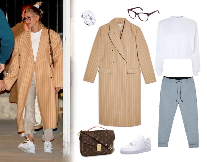 Hailey Bieber steps out in bold Louis Vuitton jacket