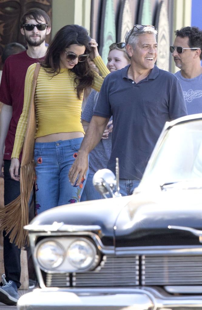 George and Amal Clooney Kissing in LA October 2016