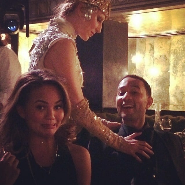 Chrissy Teigen shared a snap of someone getting handsy with her husband, John Legend: "aaaaahhahaah #getit."
Source: Instagram user chrissyteigen