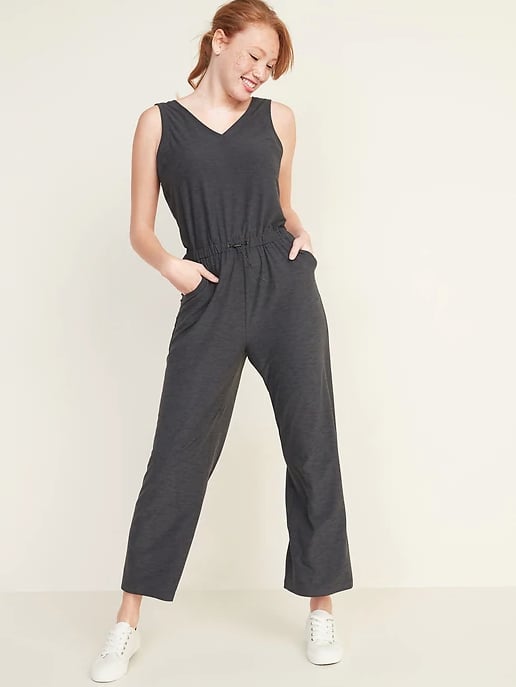 Breathe ON V-Neck Wide-Leg Jumpsuit
