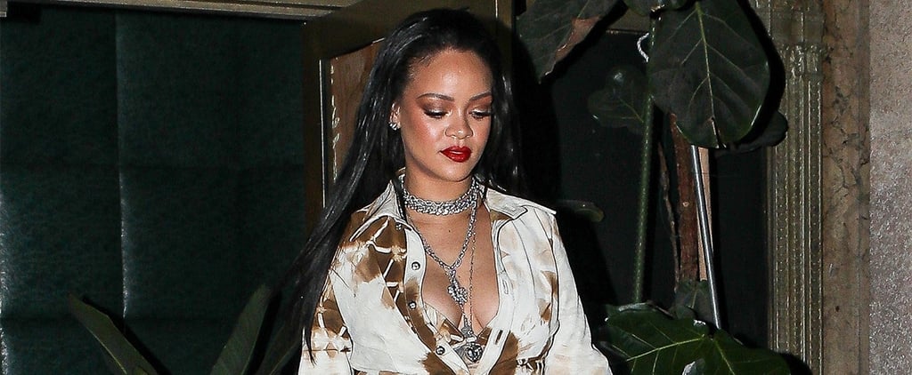 Rihanna Leaving Music Video Set in Matching Tie-Dye Suit
