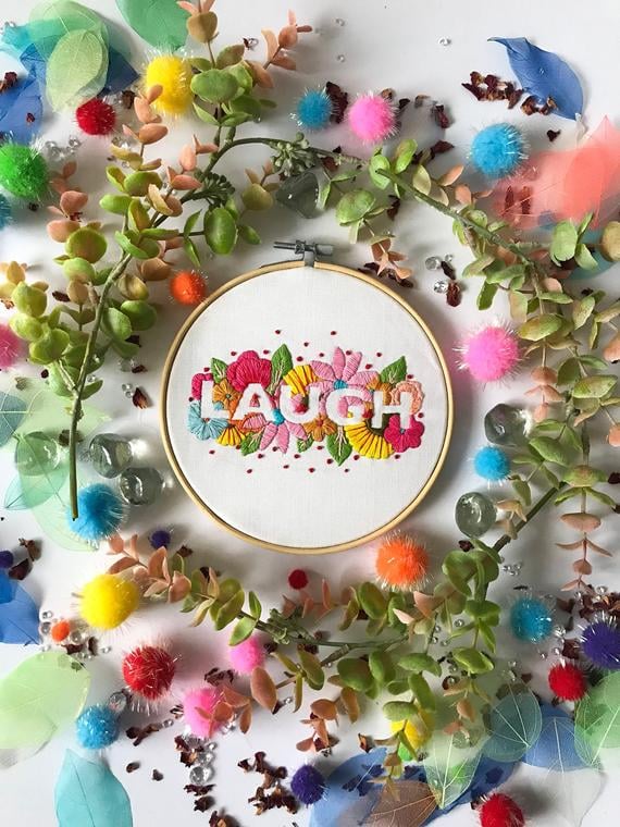 Laugh Embroidery Kit