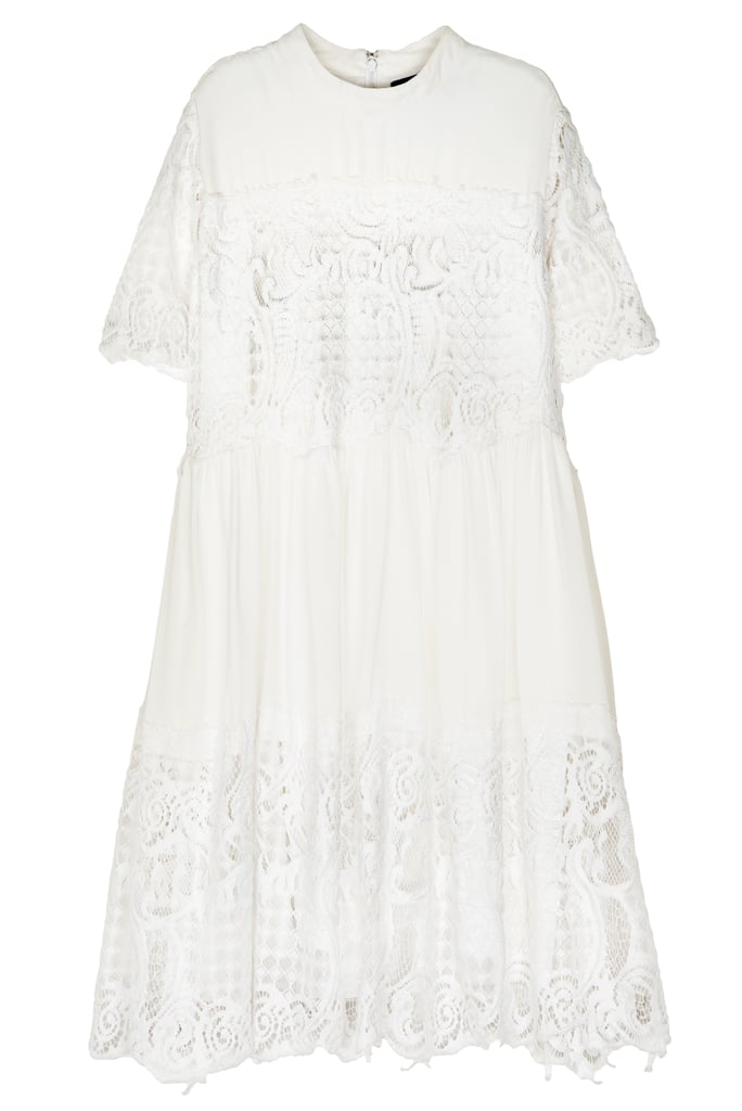 Short-Sleeve Lace Babydoll Dress ($178) | Kendall and Kylie Clothing ...