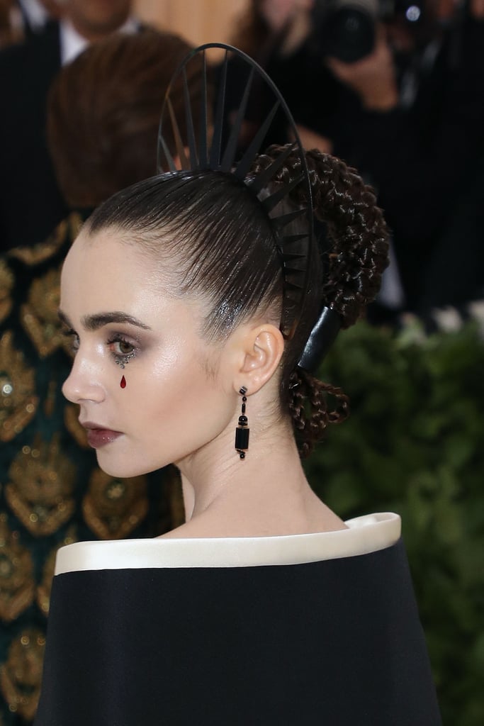 Lily Collins Makeup at the Met Gala 2018