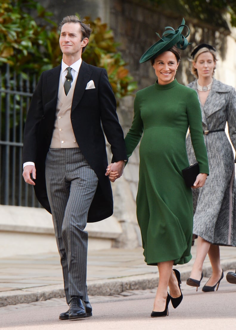 WINDSOR, ENGLAND - OCTOBER 12:  James Matthews and Pippa Middleton attend the wedding of Princess Eugenie of York and Jack Brooksbank at St George's Chapel in Windsor Castle on October 12, 2018 in Windsor, England.  (Photo by Pool/Samir Hussein/WireImage)