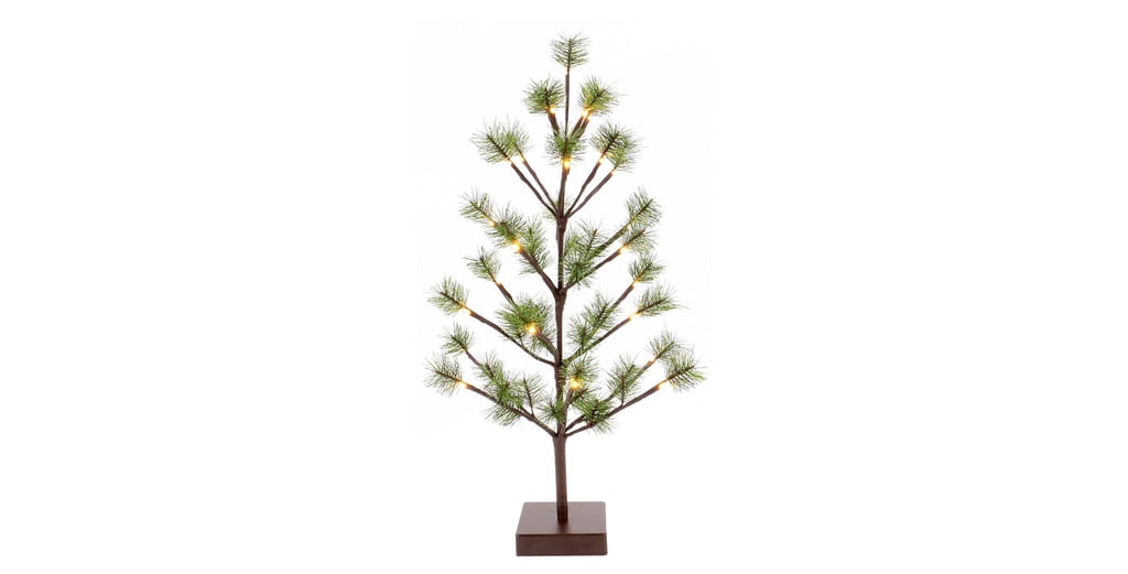 Lit Pine Twig Tree