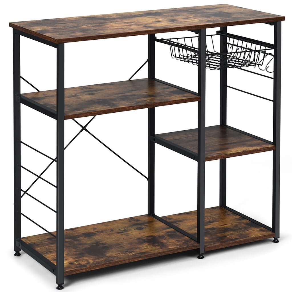 Costway Industrial Kitchen Baker's Rack Microwave Stand Utility Storage Shelf