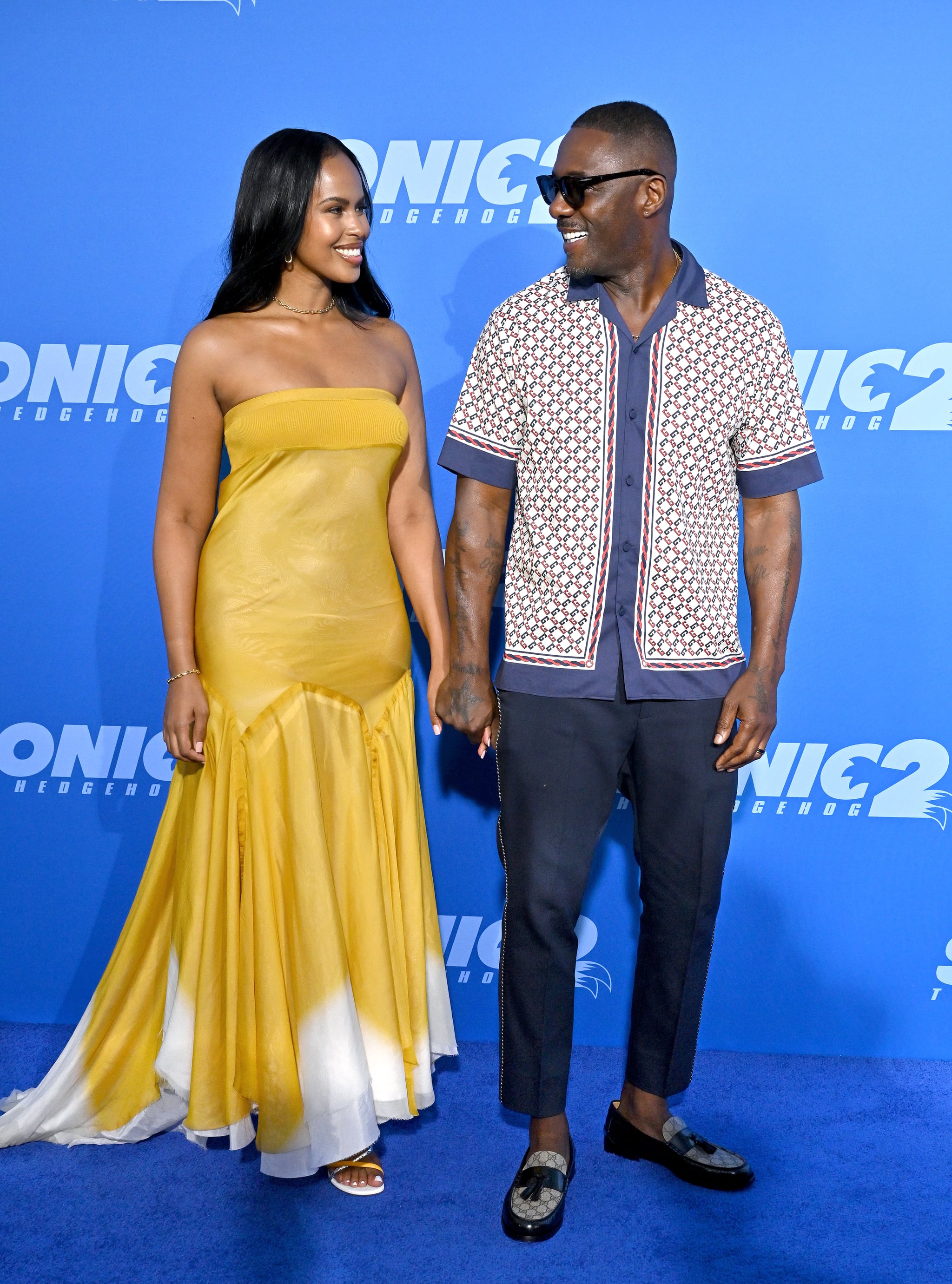 Los Angeles, CA-April 5: (LR) Sabrina Elba and Idris Elba attend screening for Los Angeles premiere