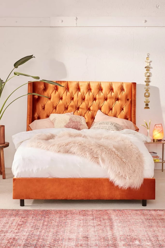 A Vintage-Inspired Bed Frame: Charlotte Velvet Tufted Wingback Bed