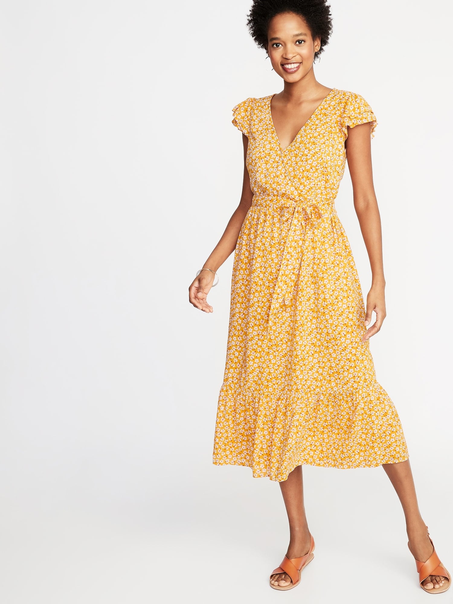 Old navy yellow polka dot dress hotsell