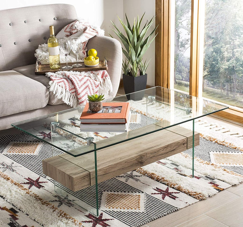 Safavieh Home Collection Kayley Natural Glass Coffee Table