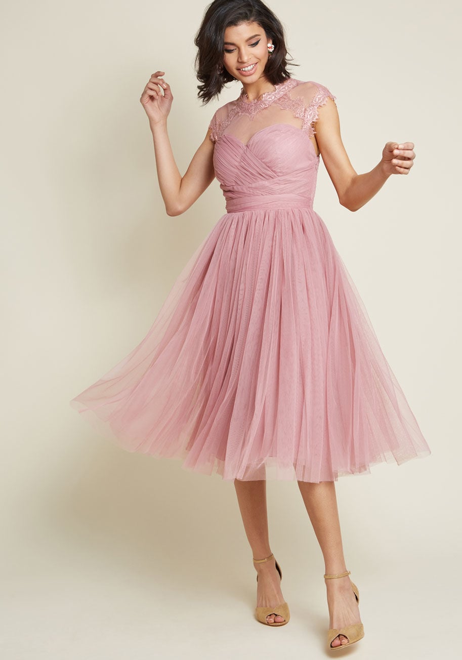 Emphasis on Opulence Fit and Flare Dress in Dusty Rose, 9 Bridesmaids  Dresses Your Friends Will Actually Love