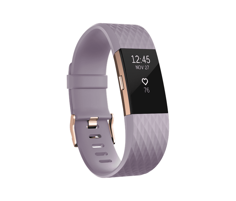 Lavender and Rose Gold Fitbit Charge 2