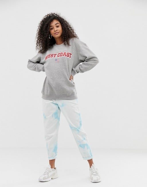 Daisy Street Boyfriend Sweatshirt With West Coast Print