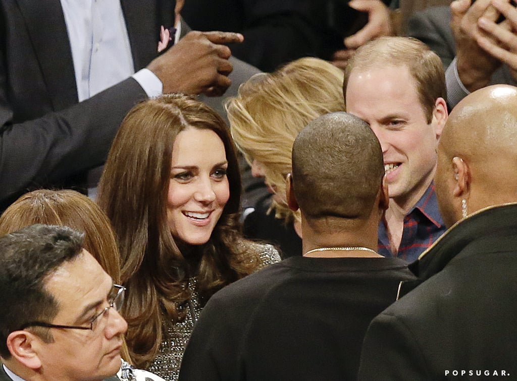 Prince William and Kate Middleton at Brooklyn Nets Game