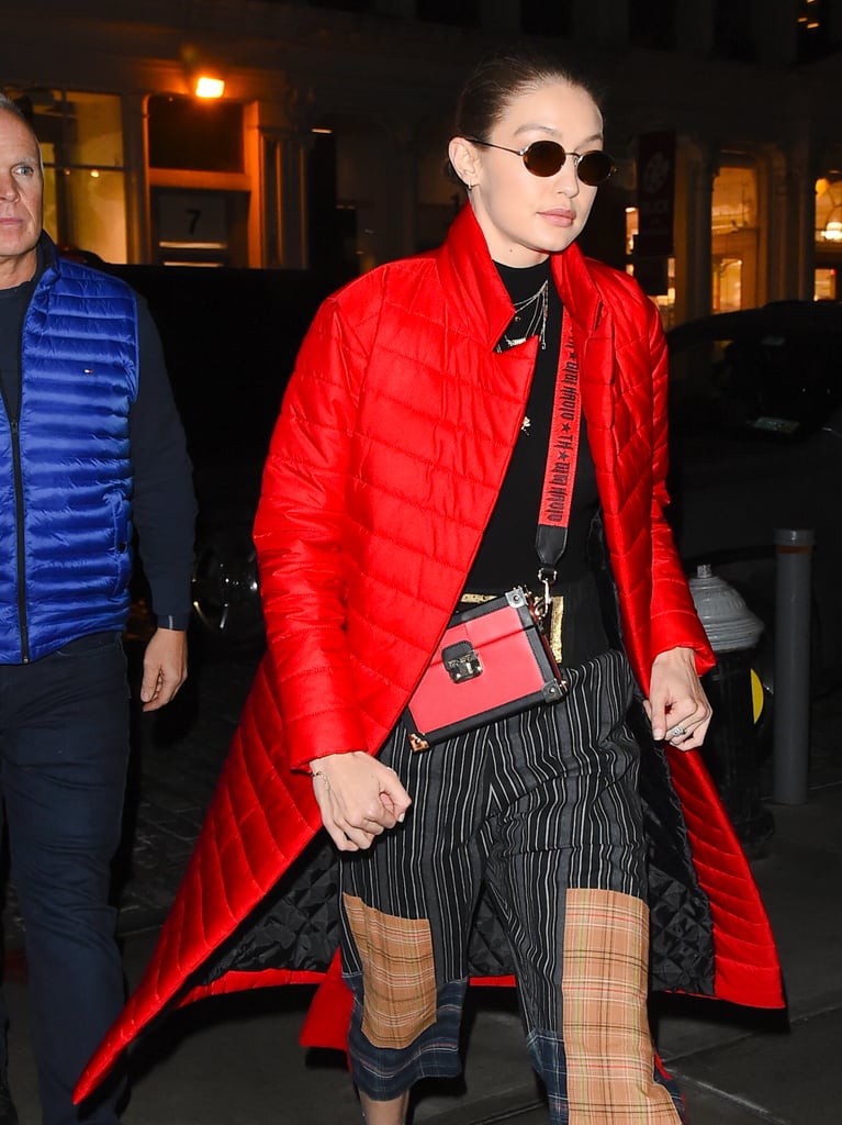 Gigi Hadid Wearing Plaid Pants