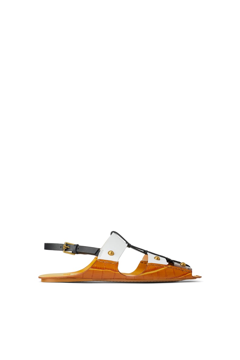 Zara Studio Flat Leather Sandal