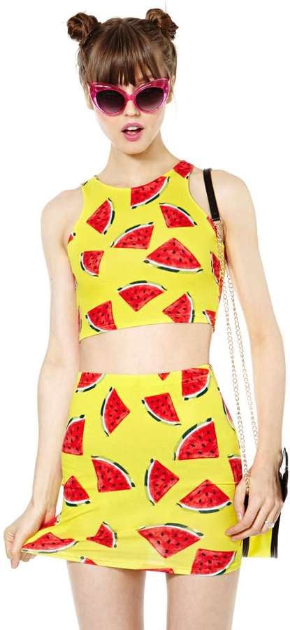ChicNova Watermelon Print Tank and Skirt