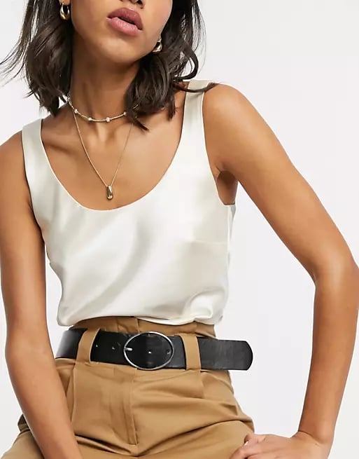 ASOS Design Scoop Neck Cami in Satin