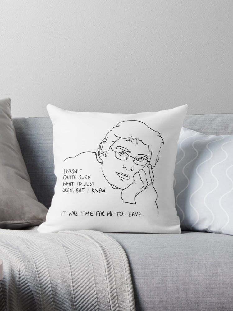 Louis Theroux "Time to Leave" Throw Pillow