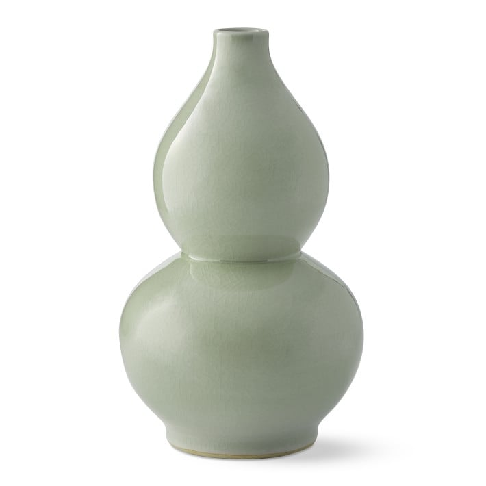 Williams Sonoma Sage Crackle Vase
