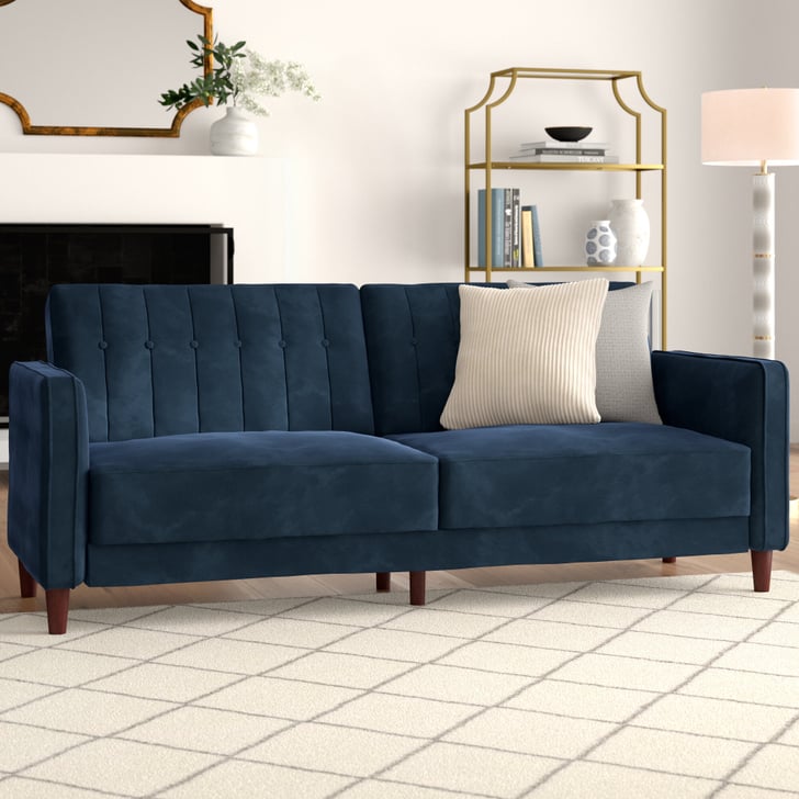 Imani Velvet 81.5" Square Arm Sleeper The Best Home Products on Sale