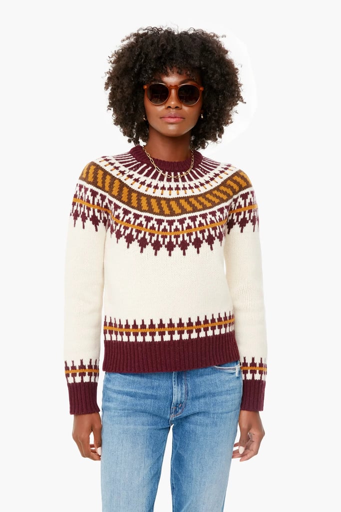 For Autumnal Hues: Tory Burch French Cream Multi Fairisle Sweater