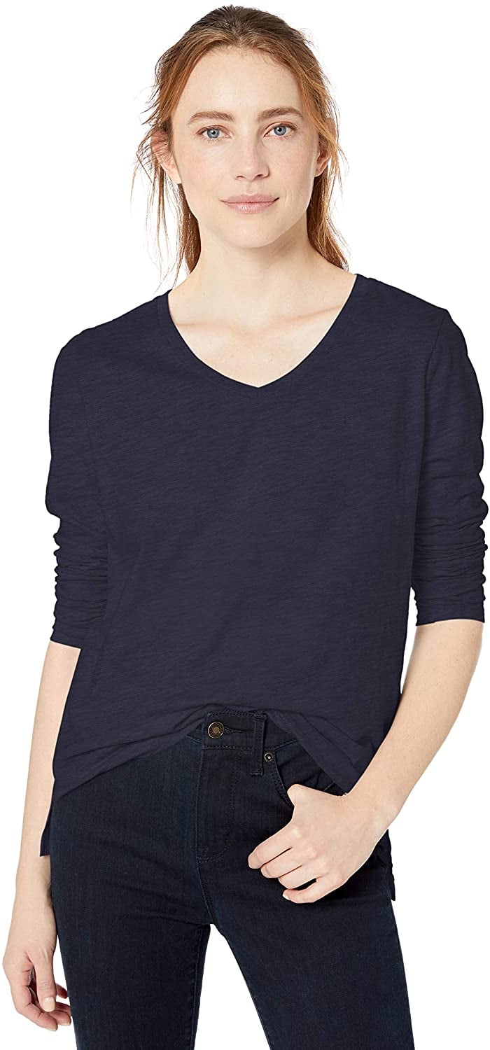 Goodthreads Women's Vintage Cotton Long-Sleeve V-Neck T-Shirt