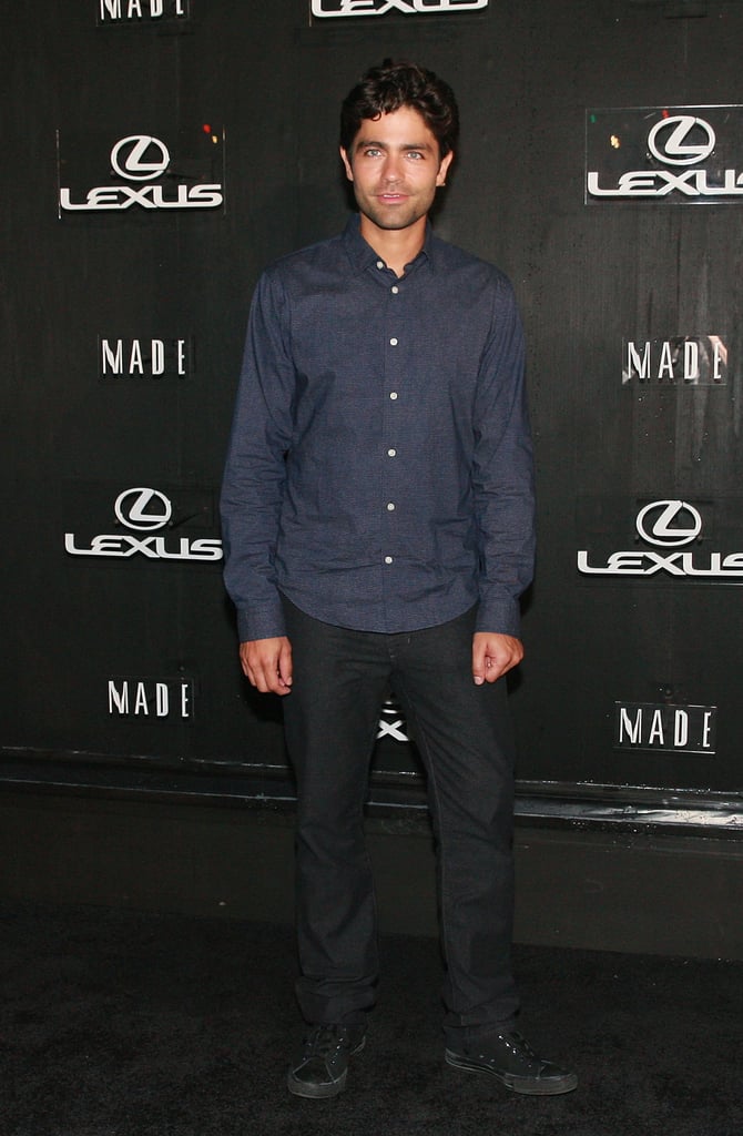 Adrian Grenier attended the Gareth Pugh show on Thursday.