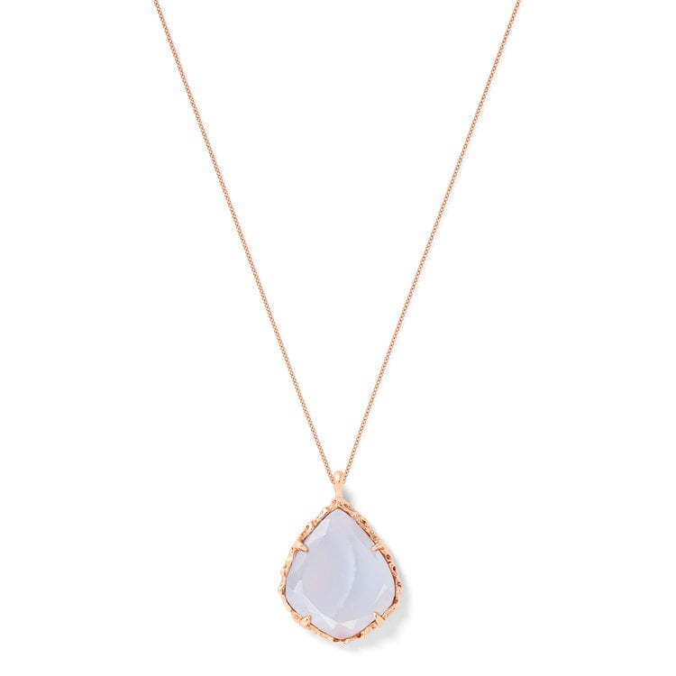 The Class by Taryn Toomey Trapezoid Necklace in Chalcedony
