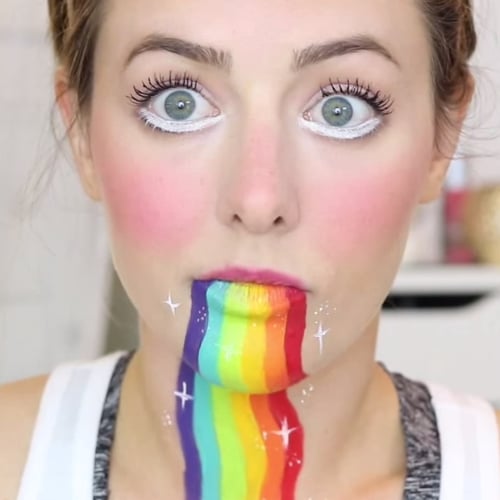 Snapchat Rainbow Vomit Makeup Tutorial