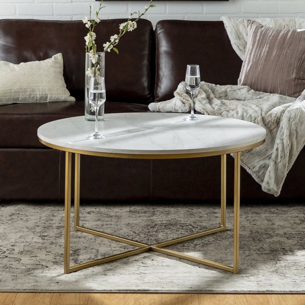 A Marble Coffee Table: Ember Interiors Modern Round Coffee Table