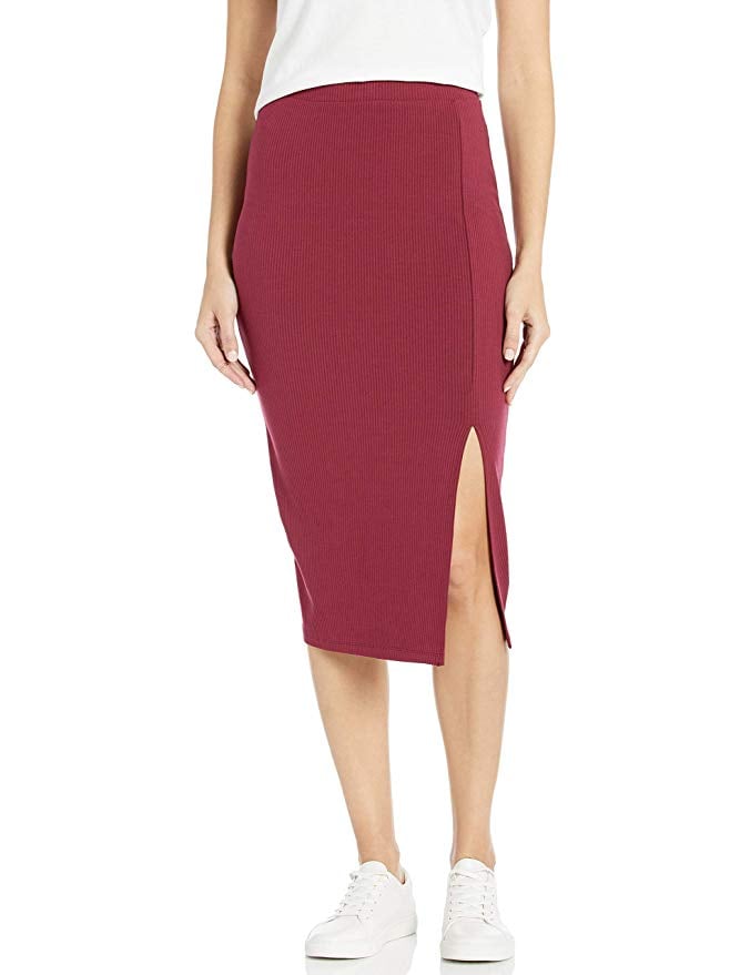 The Drop Veronique High-Waist Slit Skirt