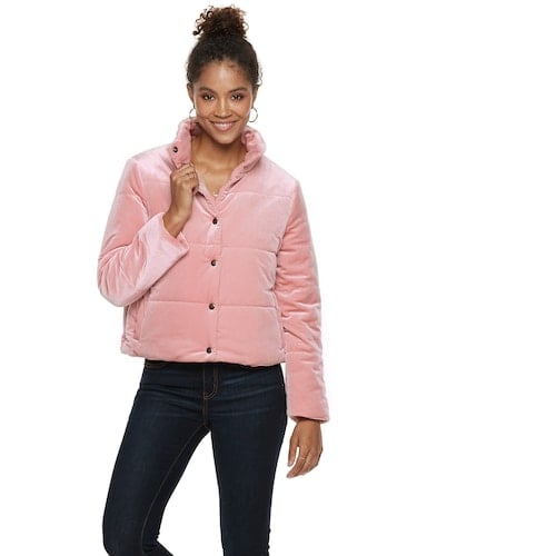 Abercrombie velvet puffer shop