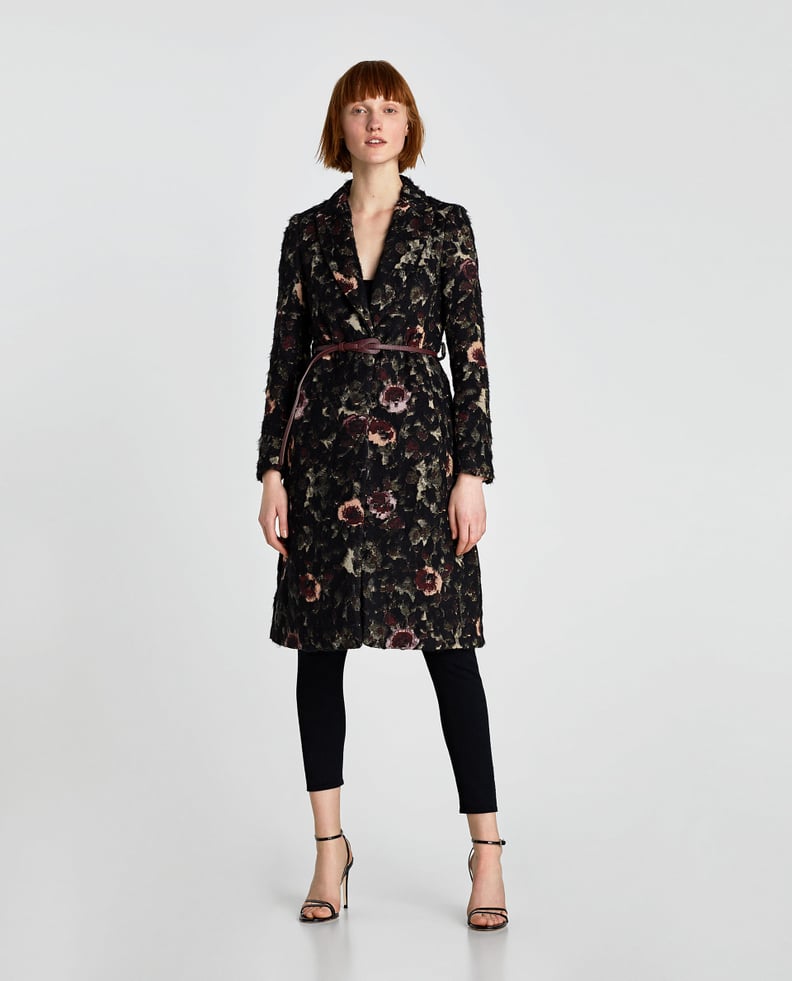 Floral Jacquard Coat