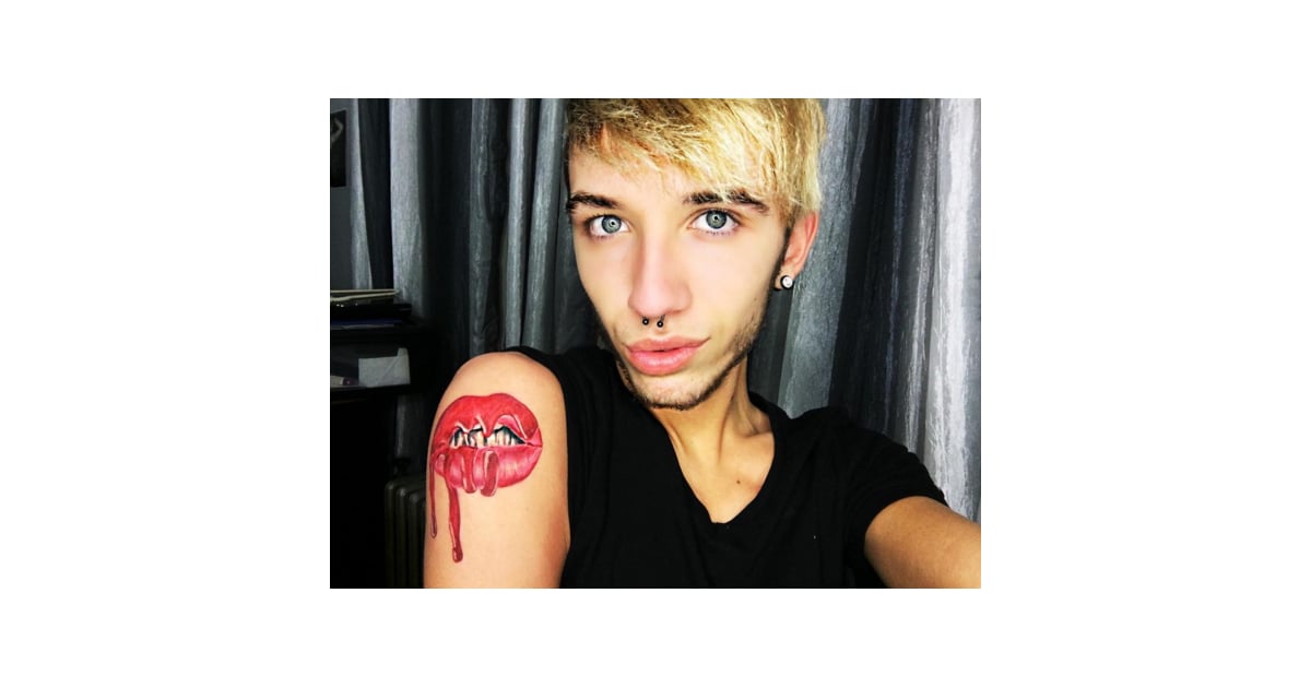 Kylie Jenner Superfan Gets More Lip Kit Inspired Tattoos Instylecom