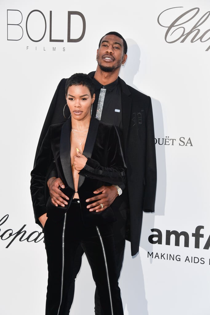 Iman delivered their daughter Junie at home. "On Dec 16th at 6:42am in our bathroom Junie decided she wanted to take her first breath into this world. She came out as a wonderful surprise to everyone!" Teyana wrote on Instagram in December 2015. "Not knowing I was in labour until I felt her head . . . it took two ten count pushes with my fiancé playing Dr and she entered this world into his bare hands! Eyes full of tears and barely able to speak to the emergency operator @imanshumpert tied a pair of red headphones around the umbilical cord and the ambulance made there grand entrance 5 min later. She opened her eyes right away, gazed into mine and never cried! He handed her to me wrapped in our bath towel and wiped her face for me to see what LOVE really is. She has blown Christmas away! Our family is complete. Her blueprint will be unmatched. Welcome Iman Tayla Shumpert Jr. Mommy carried you. Daddy delivered you."