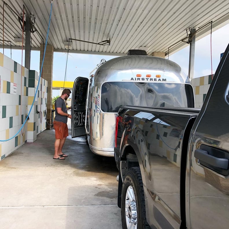 They Hook Up the Airstream to a Huge Pickup Truck