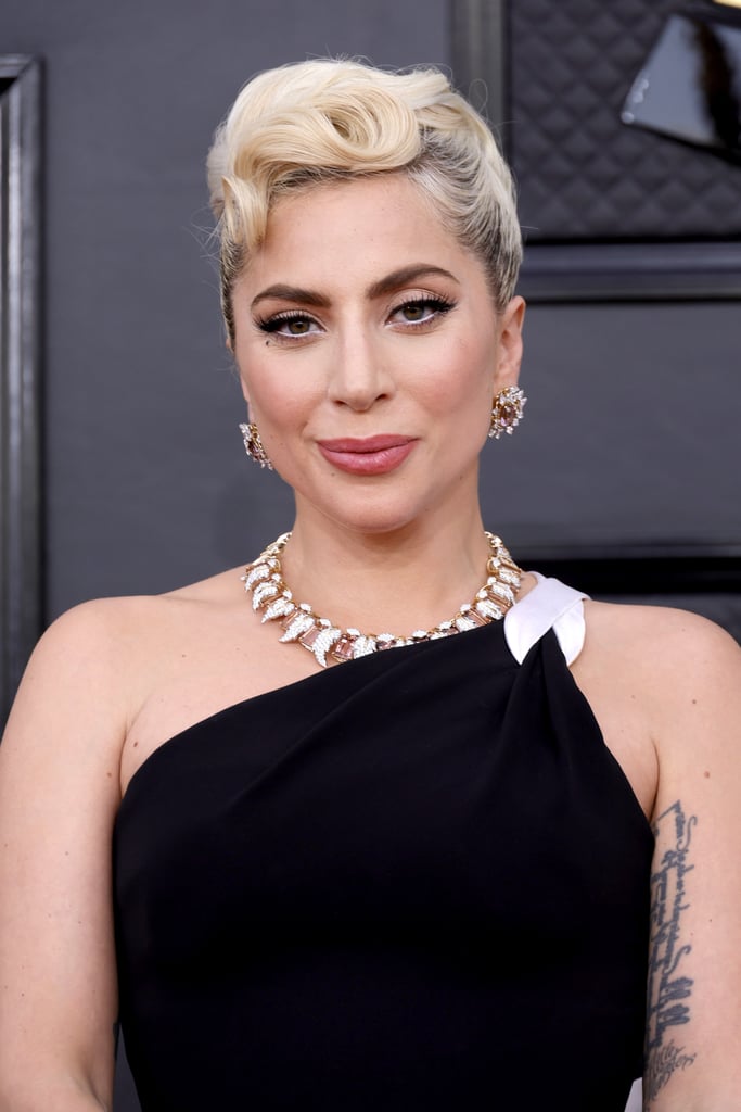 Lady Gaga Wearing Armani Privé Gown at 2022 Grammy Awards