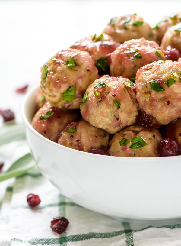 Apple Cranberry Turkey Meatballs