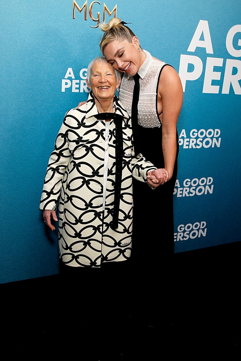 Florence Pugh Brings Family To A Good Person Premiere PS Celebrity