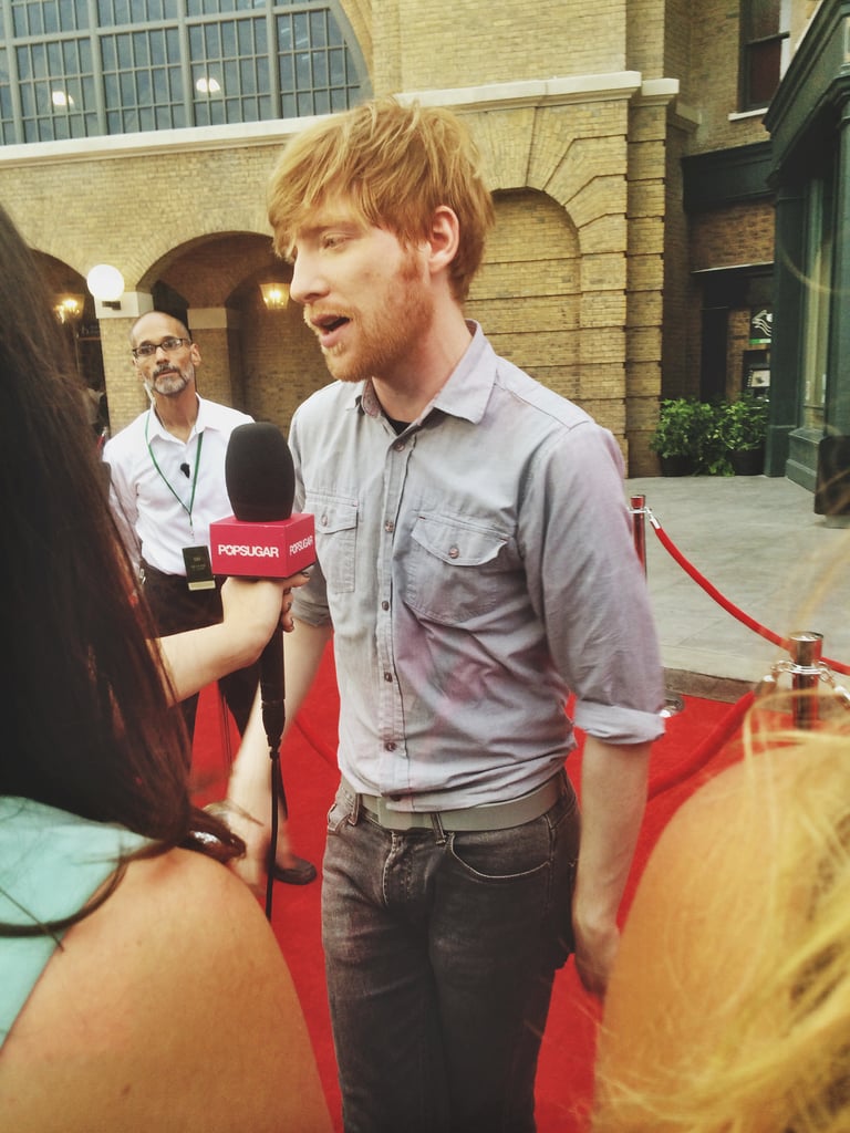 I had to let Domhnall Gleeson (Bill Weasley) know that I'm a huge fan of About Time before I started my interview. Keep an eye on this adorable guy; with his Star Wars gig on the horizon, he's sure to be one to watch.