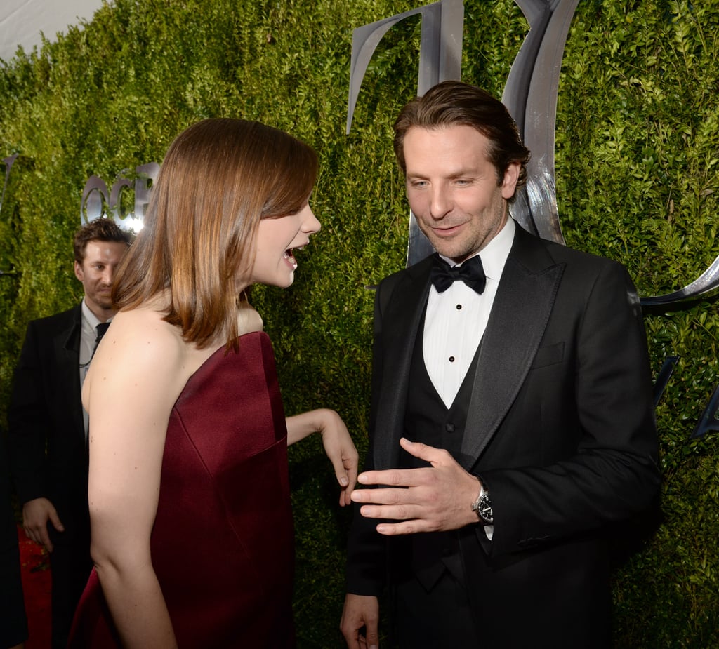 Carey and Bradley chatted on the red carpet.