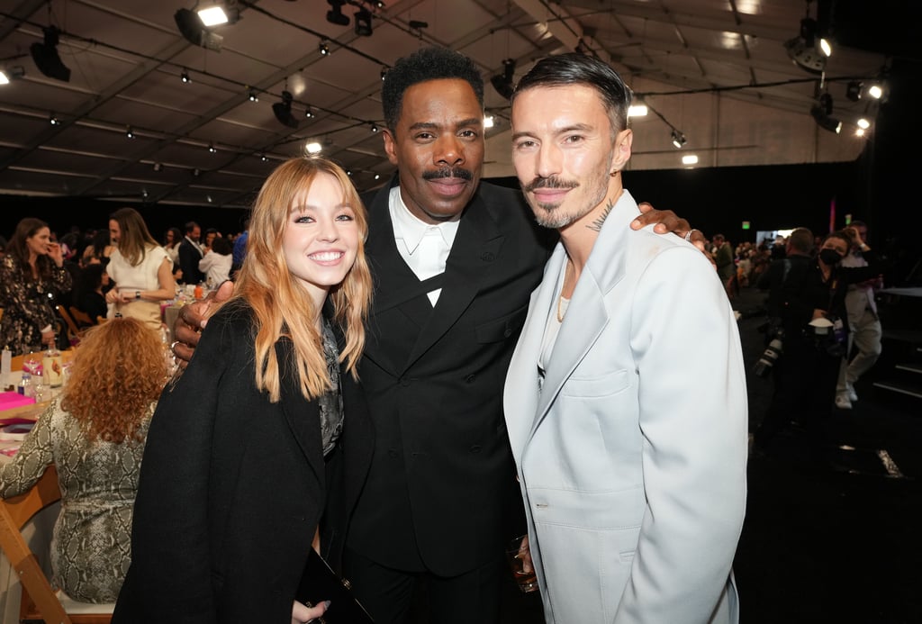 Colman and Raúl Domingo at the 2022 Film Independent Spirit Awards with Sydney Sweeney.
